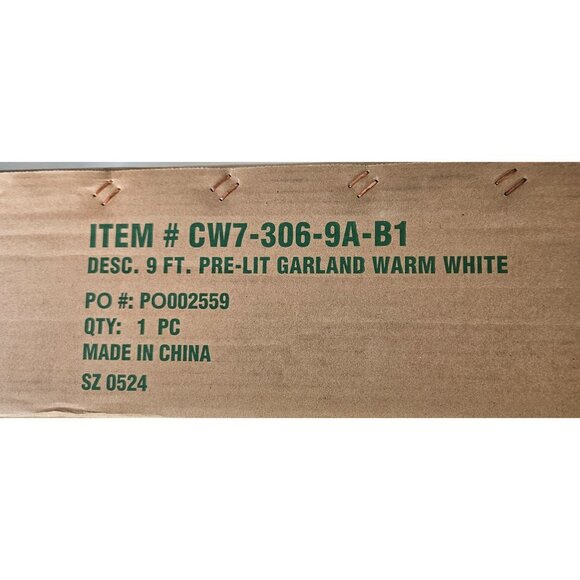 National Tree Company Pre-Lit Artificial Christmas Garland 9 Ft White Warm Light - Picture 7 of 7